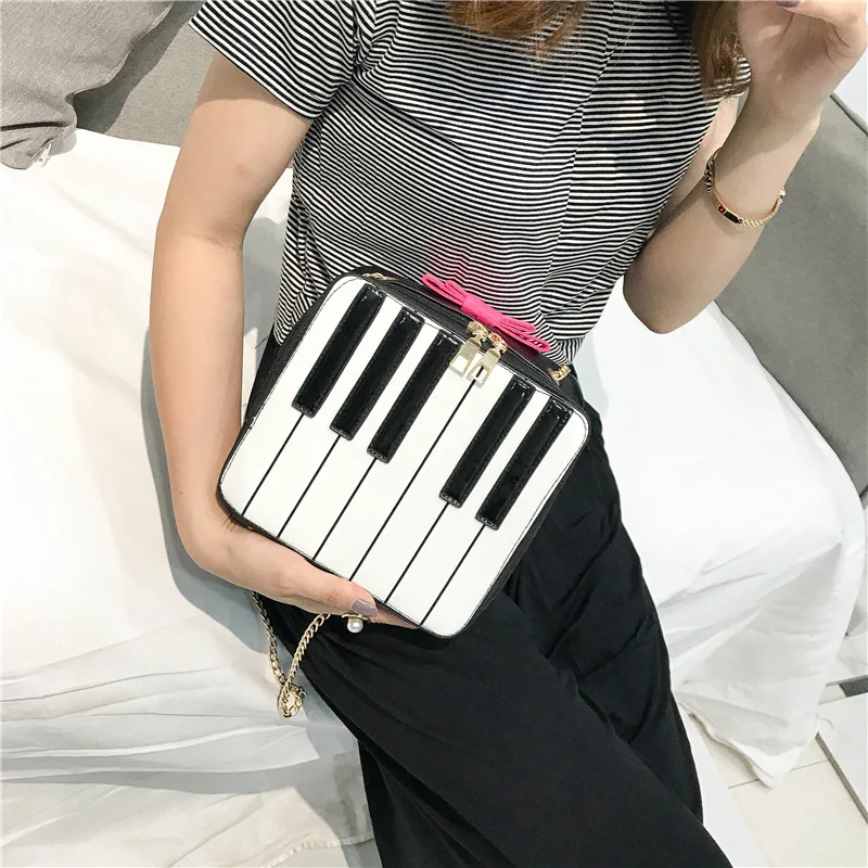 Piano Keyboard Design Womens Handbags Crossbody Bags Girls Shoulder Messenger Bag Mujer Handbag for