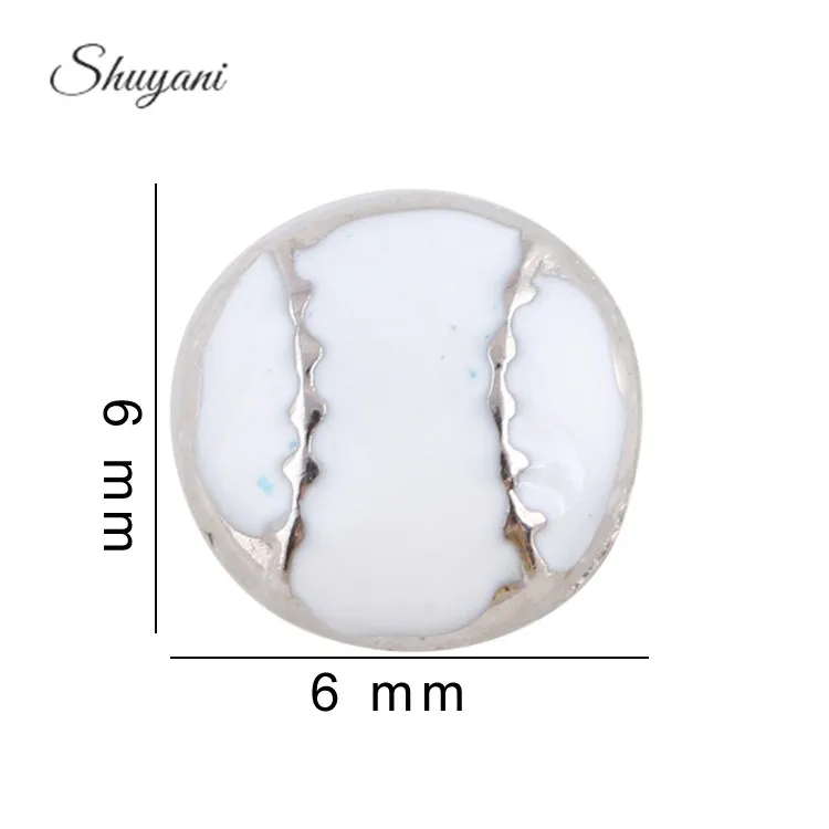 

6*6mm Zinc Alloy Baseball Charms For Glass Living Locket Charms
