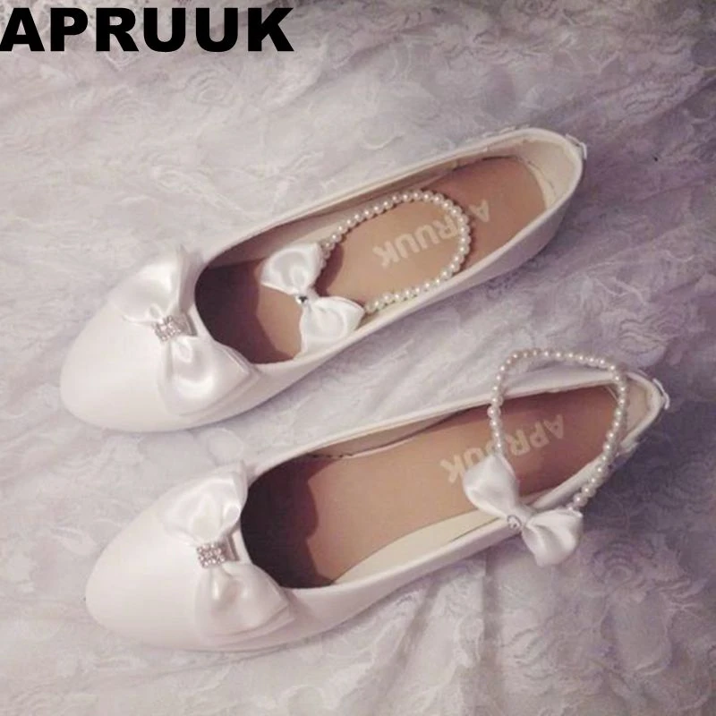 white satin flats