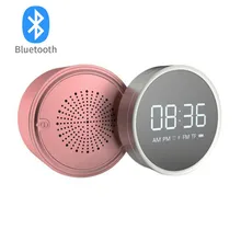 U81 Portable Bluetooth Speaker FM Radio Rotation Travel Alarm Clock with TF Card LED Mirror Alarm Clock Wireless Speaker цена U81 Portable Bluetooth Speaker FM Radio Rotation Travel Alarm Clock with TF Card LED Mirror Alarm Clock Wireless Speaker цены онлайн