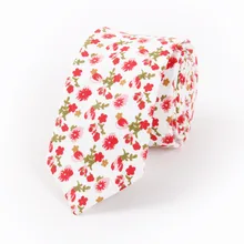 TagerWilen Женский Повседневный хлопковый галстук 6 см Тонкий облегающий узкий цветочный цветок галстук Gravata свадебный подарок для женщин T-83