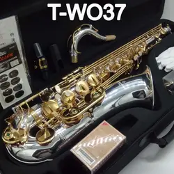 Новый Янагисава Саксофон тенор T-WO37 серебрение профессиональный тенор Sax никелированный с случае Reeds шеи мундштук