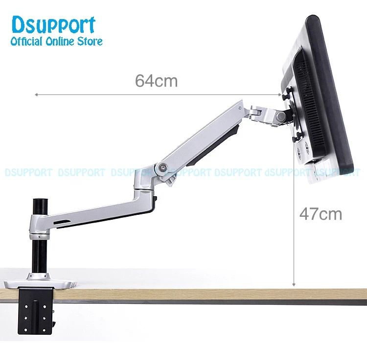 Suporte de Montagem Braço de Alumínio de Alta Desktop Mola Mecânica Movimento Completo 17-32 Polegada Monitor Qualidade Suporte Max. Loading 10kgs - Image 2