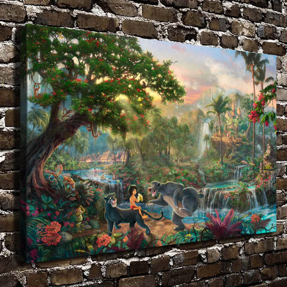 Living Room Jungle aliexpress : buy h1213 thomas kinkade the jungle book, hd Living Room Jungle aliexpress : buy h1213 thomas kinkade the jungle book, hd
