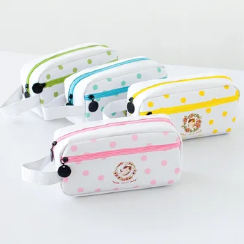 

Cute Pencil Case Handle Pencil Bag Candy Color Pen Case Kawaii Stationery Organizer School Supplies Gift Bag Pen Holder Zipper