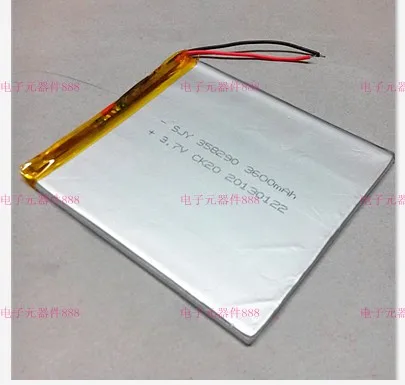 5X Оптовая 3.7V3600mAh литий-полимерная батарея 358090 358 290 ноутбуки и другие общие