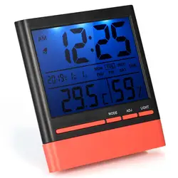 ЖК-цифровой Комнатный термометр и гигрометр комнатный датчик влажности метр Часы с подсветкой дисплей