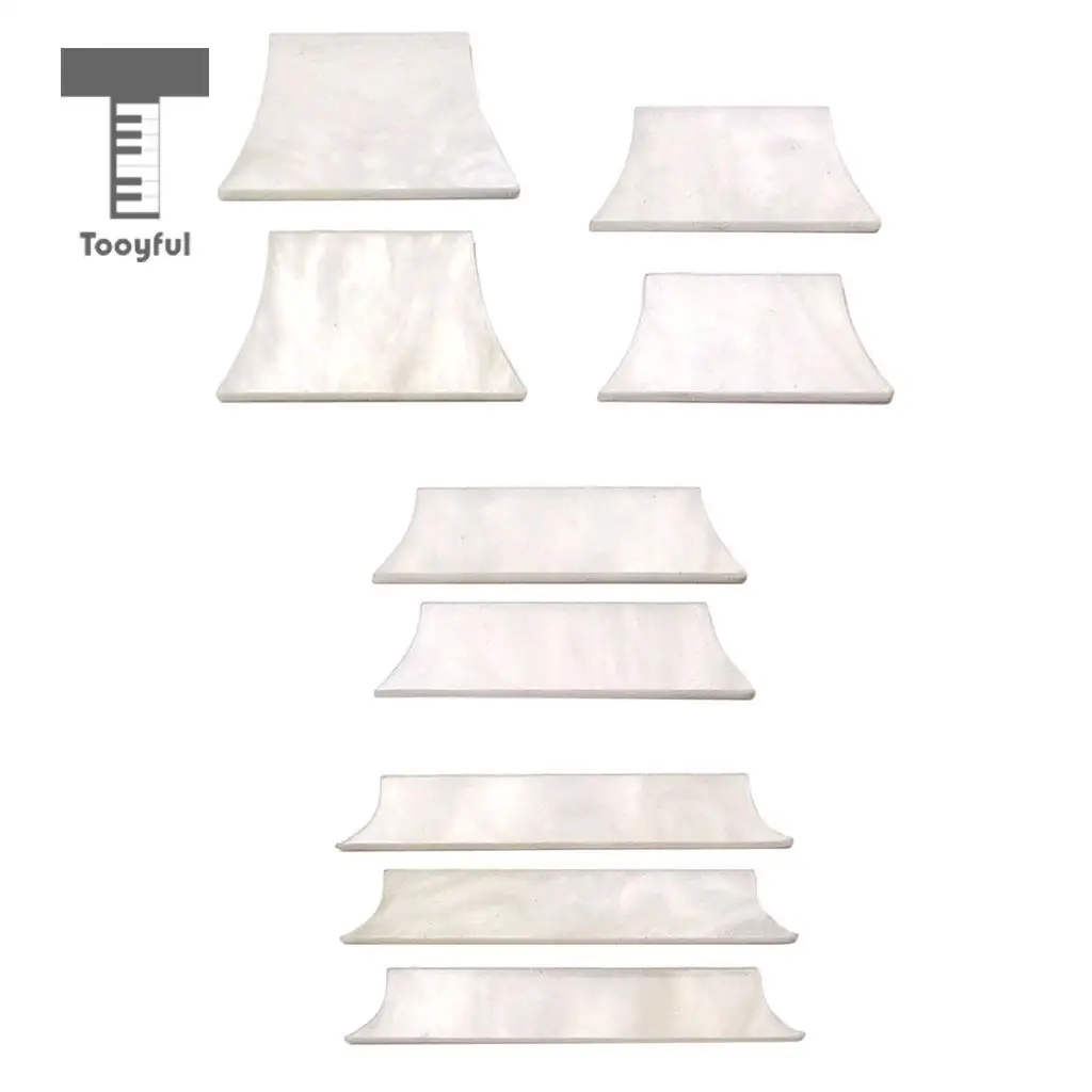 

Tooyful White Mother of Pearl Shell Guitar Block Fingerboard Fretboard Markers Inlay Material 1.5mm/0.05'' Thickness Decor DIY