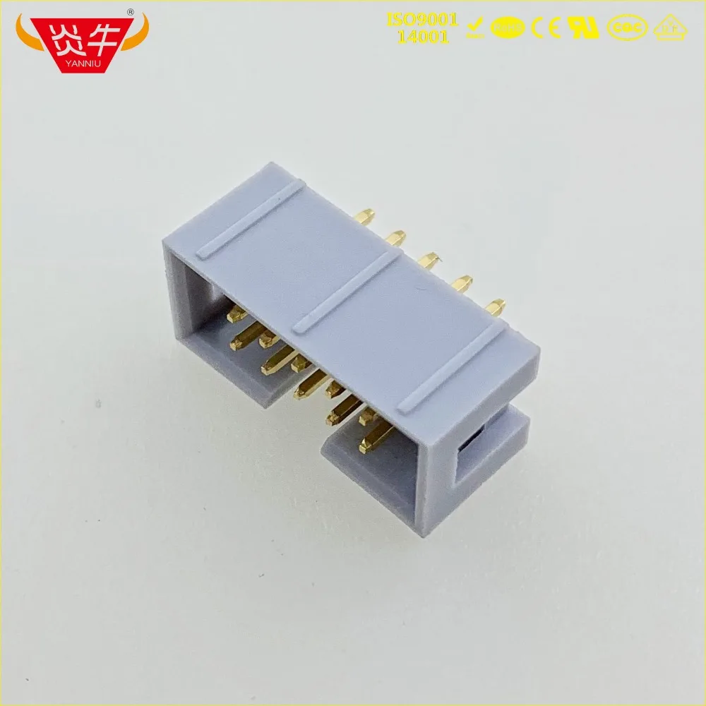 DC3 10P серый белый 10 pin IDC розетка коробка 2 54 мм шаг прямой соединитель контактная