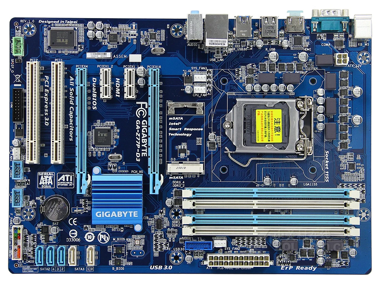 Материнская плата Gigabyte GA-Z77P-D3 LGA 1155 DDR3 USB3.0 32G для Intel Z77 Z77P-D3 Z77P D3 настольная материнская плата SATA3 устойчивая работа