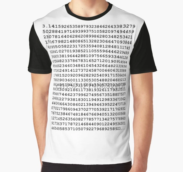 

All Over Print T Shirt Men Funy tshirt PI Graphic T-Shirt