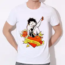 Men t shirt women summer fashion funny betty boop tee shirt homme captain america trasher tee men B-192#