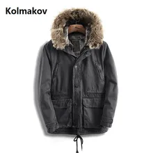 Зимняя мужская куртка, мужской пуховик высокого качества, модное повседневное плотное пальто с капюшоном, классические утолщенные теплые пальто