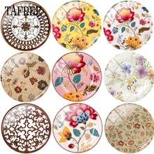 TAFREE otoño diseño Vintage floreado cuentas con imagen 12mm-20mm cabujón domo de vidrio engastes de colgante de camafeo para DIY anillos broches