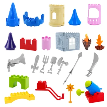 

Prince Castle Cannon Arms Big Building Blocks Model Architecture Compatible Duplos Assembled Components Bricks Toys For Children