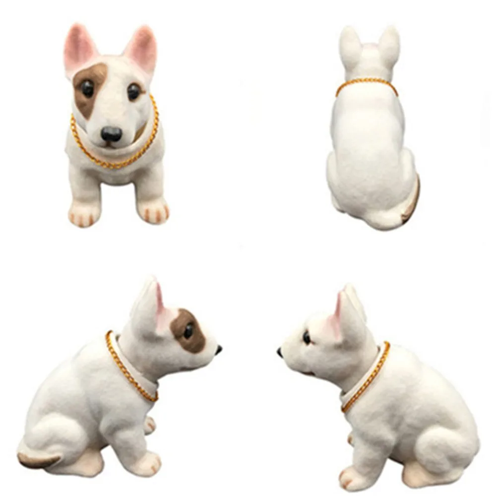 Bobble Head Bull Terrier Dog Bobblehead Dashboard Bobbing Head Animals