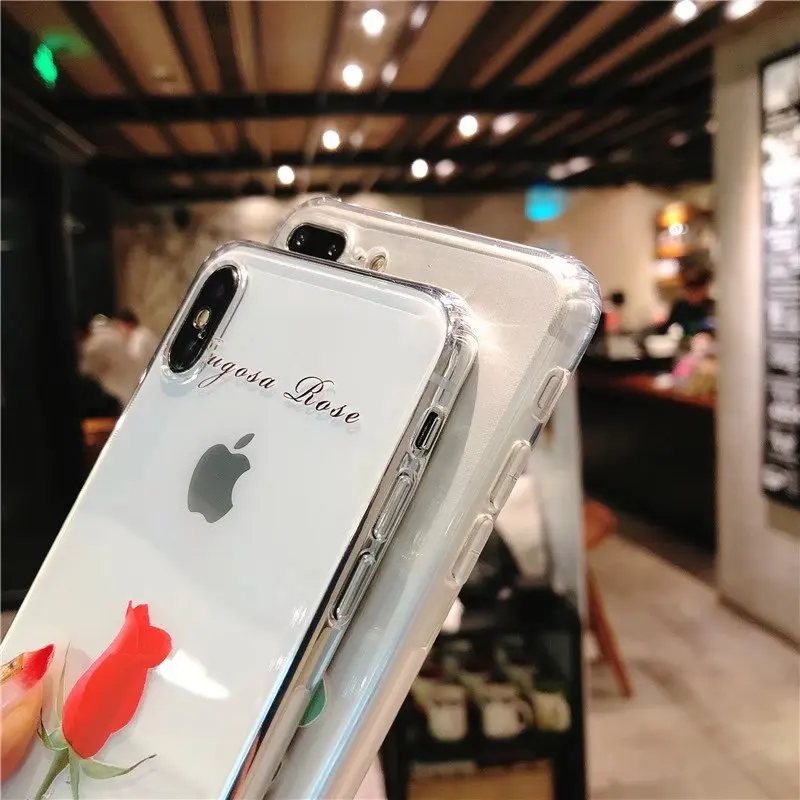 NYFundas For iphone 8plus 7 6 6S Plus X Case Ultra Thin Fashion Crystal Clear Shockproof Bumper Small fresh Back Cover Accessory (10)