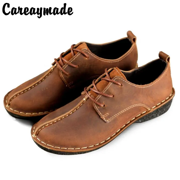 Careaymade Новый stwind Конская кожа с пряжкой Повседневная обувь в стиле mori girl красивые