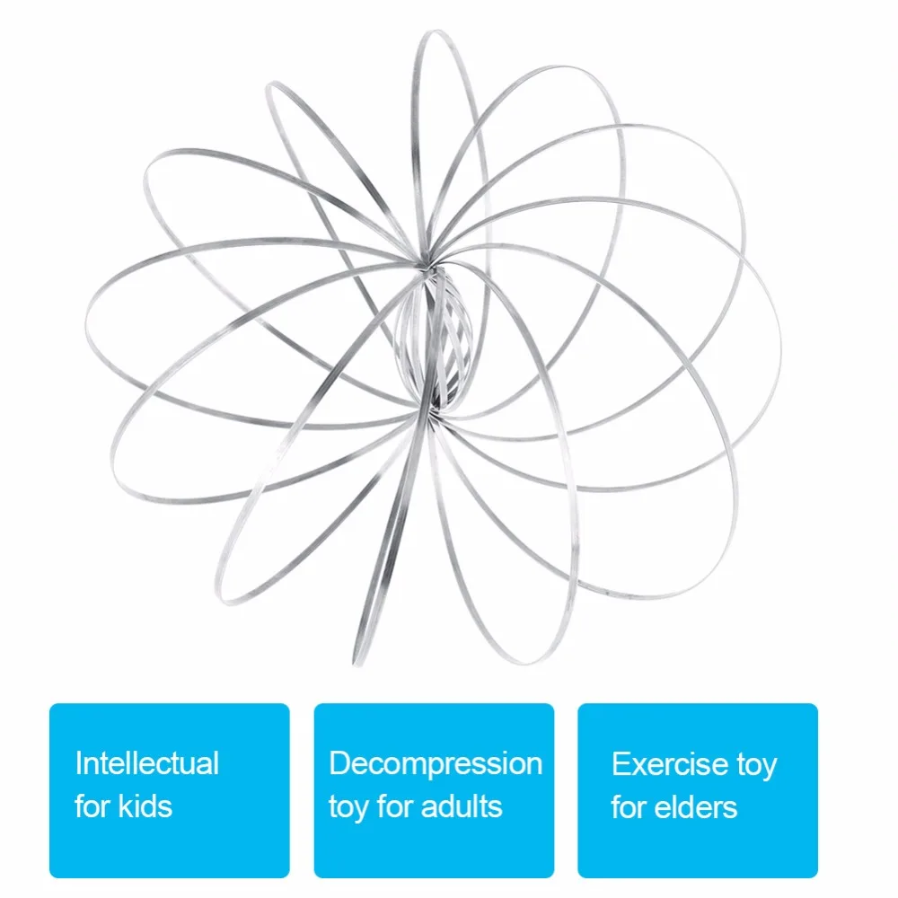 Творческий волшебная игрушка-браслет Кольца из нержавейки интерактивная игра снятия стресса игрушки для упражнений 3DFlow кольцо-весна