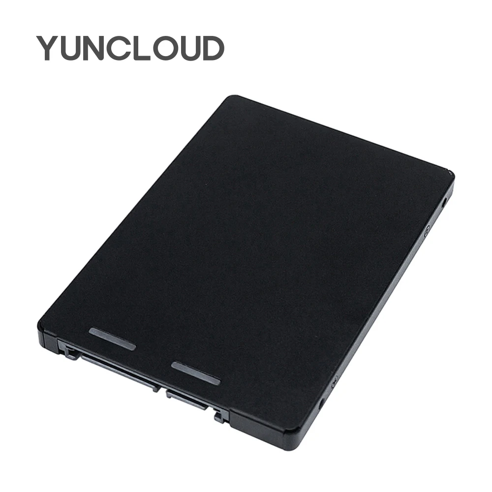 

YUNCLOUD Portable mSATA to SATA III SSD HDD Enclosure External Box 2.5''Converter Adapter Enclosure with Hard Disk Drive