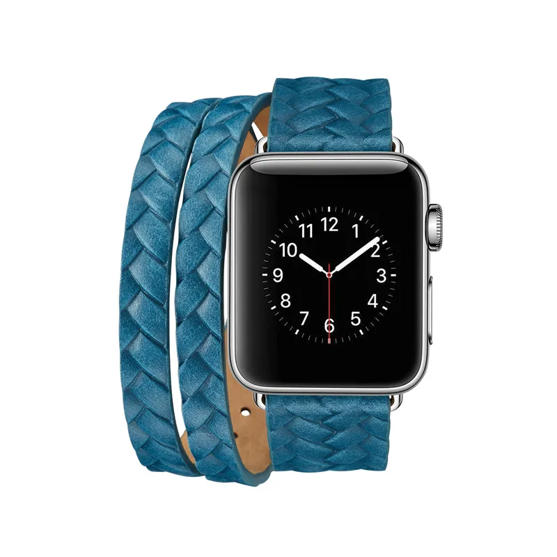 Роскошный кожаный ремешок для часов Apple Watch 44 мм 40 42 38 серии 4 3 2 1 сменный Браслет |