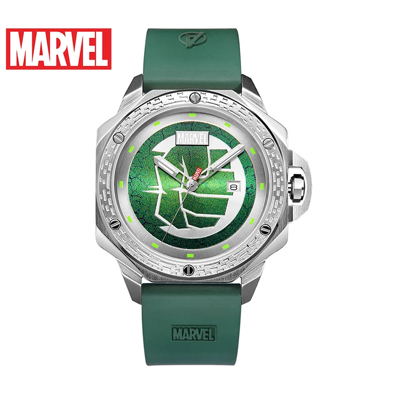 

Disney Official authorization original Marve AVENGERS HULK QUARTZ watch Waterproof Male stainless Steel Luxury GREEN M-9059 NEW