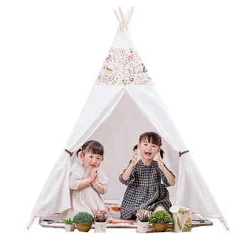 

Free Love @Small flower design kids play tent indian teepee children playhouse children play room teepee