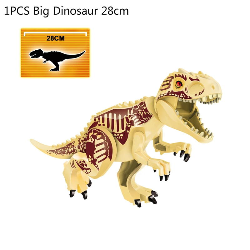 79151, 77001, мир Юрского периода, 2 динозавра, тираннозавра, строительные блоки, динозавр, фигурки, кирпичи, динозавры, игрушки, подарок - Цвет: C
