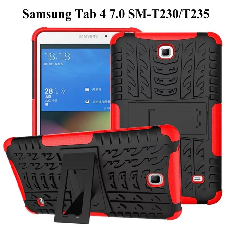 

Hot shockproof Heavy Duty case For Samsung Galaxy Tab 4 7.0 SM-T230 T235 T231 Rugged Hybrid Tablet Protective Case+Film+Pen