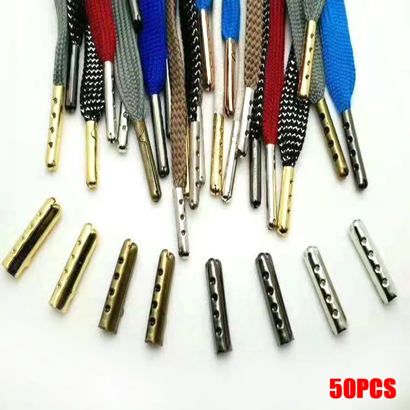 

3.5X20mm Seamless DIY Shoelace Accessories Metal Head Shoelaces Replacement Bullet Aglets Tip Silver Gold Shoe Laces Decorations