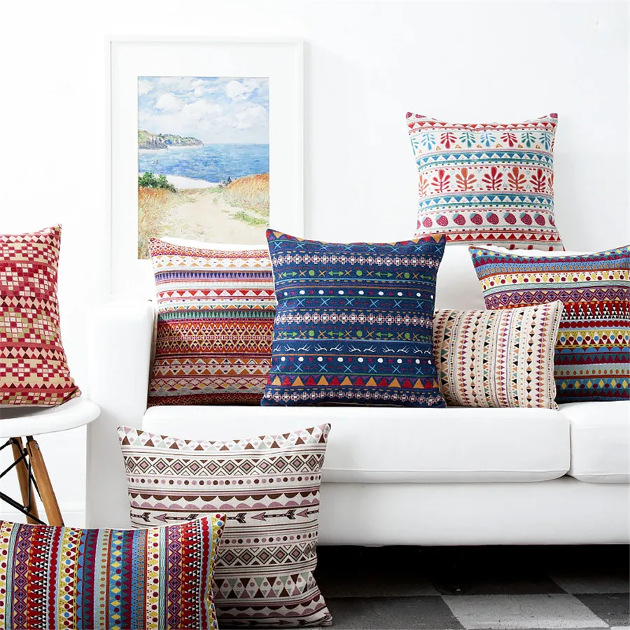 Nordic Стиль в богемном стиле постельное белье из хлопка с геометрическим рисунком