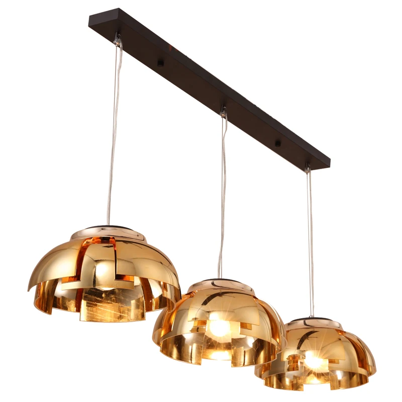 

Modern Dining Room Pendant Light 3 Heads black gold luxury Ceiling Plate Indoor Living Room Bedroom Decoration Lamp E27 LED bulb
