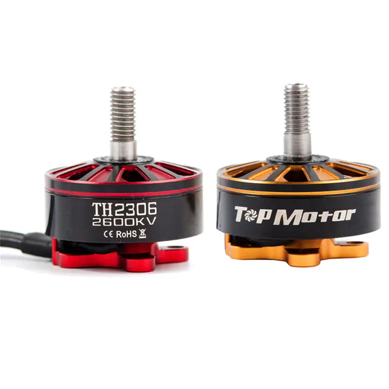 

2PCS TopMotor TH2306 2306 2600KV 3-5S CW & CCW Brushless Motor Gold Red for RC Multicopter Models Propeller Spare Part Accs