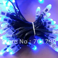 DC12V вход WS2801 IP68 светодиодный пиксельный модульный, 256 шкала серого, IP68; 4 провода; 100 шт. веревочке; со всеми черный цвет