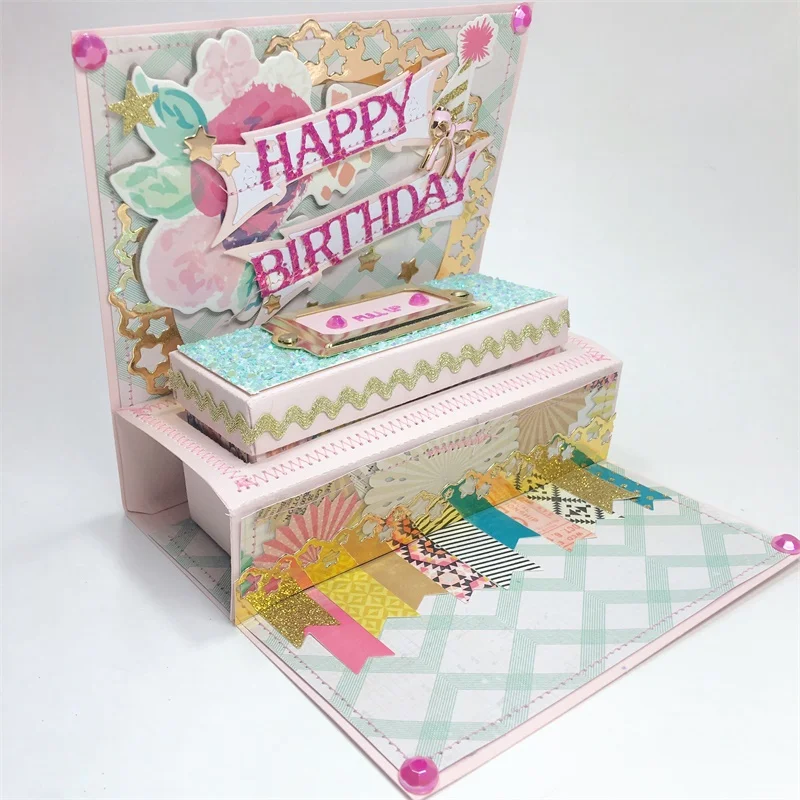 

KSCRAFT Card Box Metal Cutting Dies Stencils for DIY Scrapbooking/photo album Decorative Embossing DIY Paper Cards