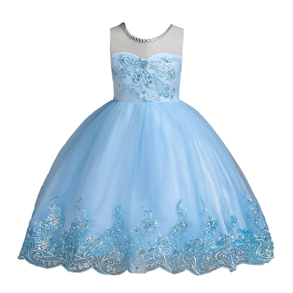 

Girls Dress Princess Dress Children Clothing Summer Party Wedding Girl Dress Kids Clothes Sleeveless Flower