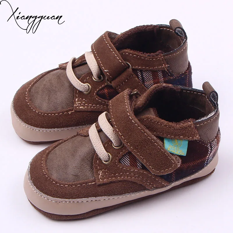 High Quality Baby Genuine Leather Prewalker Soft Sole Toddler Baby Boy