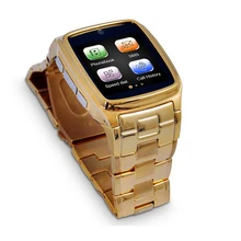 Емкостный экран бизнес android Смарт часы Поддержка SIM SD водонепроницаемые часы из нержавеющей стали часы с камерой 1,3 м