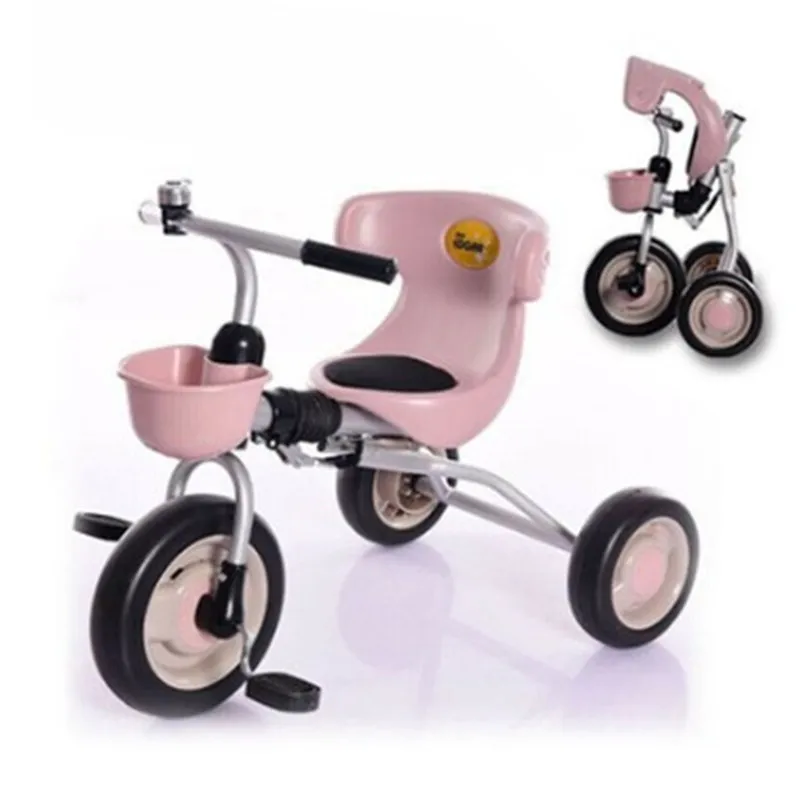 Anos de Idade Carrinho de Bebê Crianças Triciclo Bicicleta Leve Dobrável Criança Bebê 1-3 3 Carrinho de três rodas