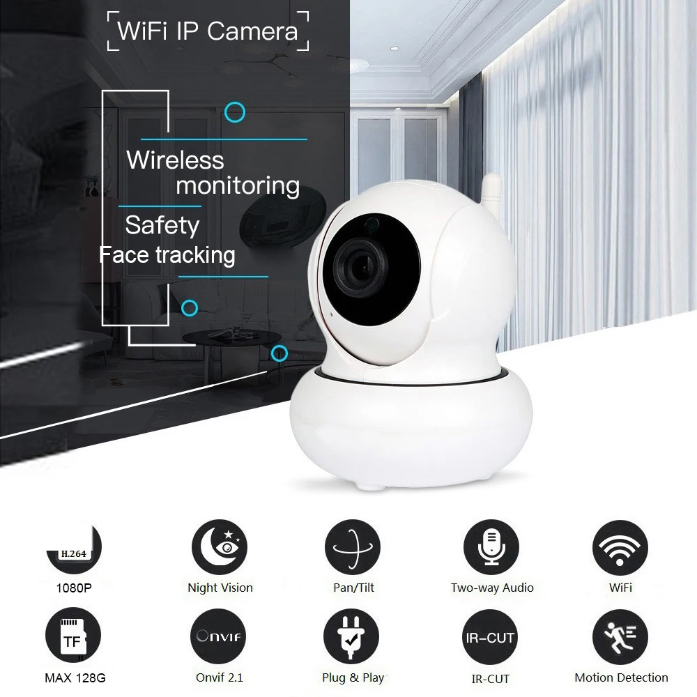 4X Масштабируемая ip камера 1080P автоматическое отслеживание WIFI PTZ инфракрасная Onvif
