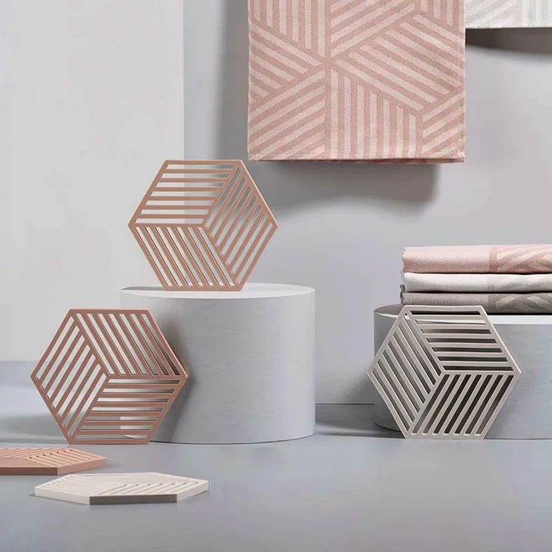 

Geometric Stripe Design Coaster Concrete Silicone Mould Dining Table Insulation Pad Gypsum Pot Base Tray Epoxy Resin Cement Mold