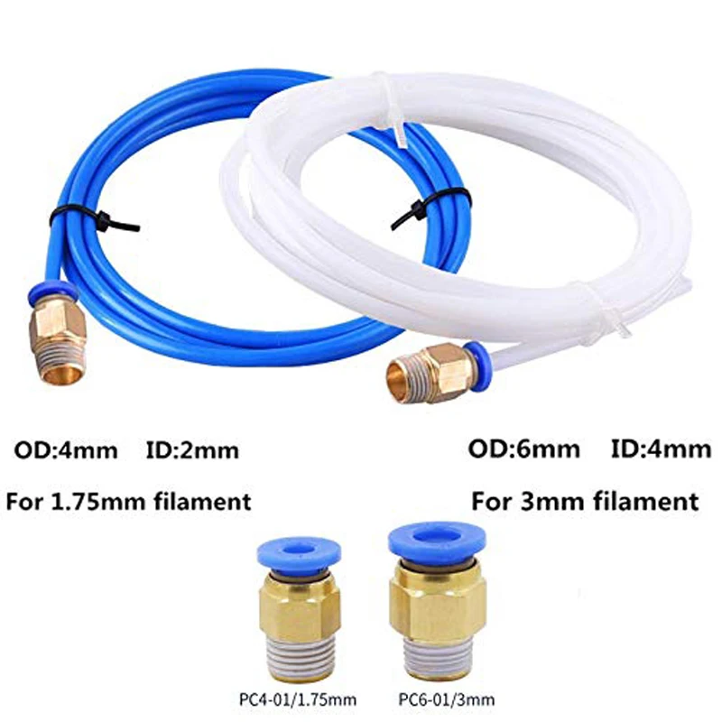 1 м PTFE трубы соединители 3D принтеры части j-головки Hotend для V5 V6 75 мм 3 0 нити трубки