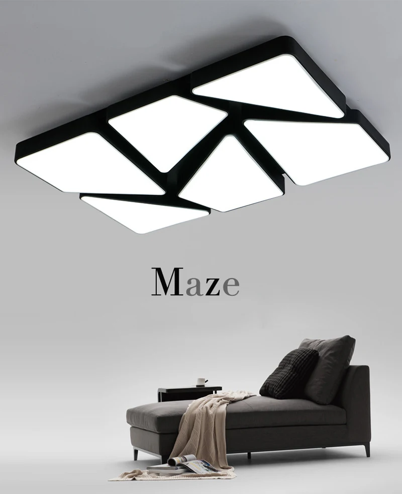 Horsten Modern Creative Acrylic LED Ceiling Lights For Living Room Bedroom Minimalist Black White Ceiling Lamp LED Home Lighting (2)