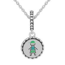 Сделай Сам бисер подвеска серебро 925 браслет Стерлинговое Серебро-ювелирные изделия мальчик палочка фигурка кулон из бисера для ювелирных изделий Berloque Perles