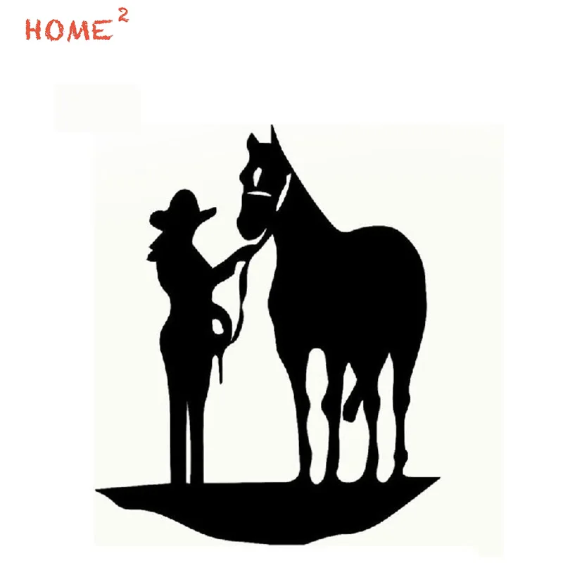 15*18cm Car Styling Riding Horse Glue Sticker Auto Decor Decal For