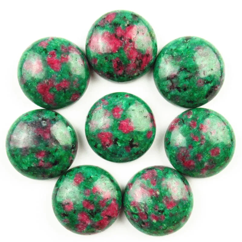 10 шт великолепные рубины в Fuchsite Круглые 20x8 мм кабошон Ca180822 (отправка случайным