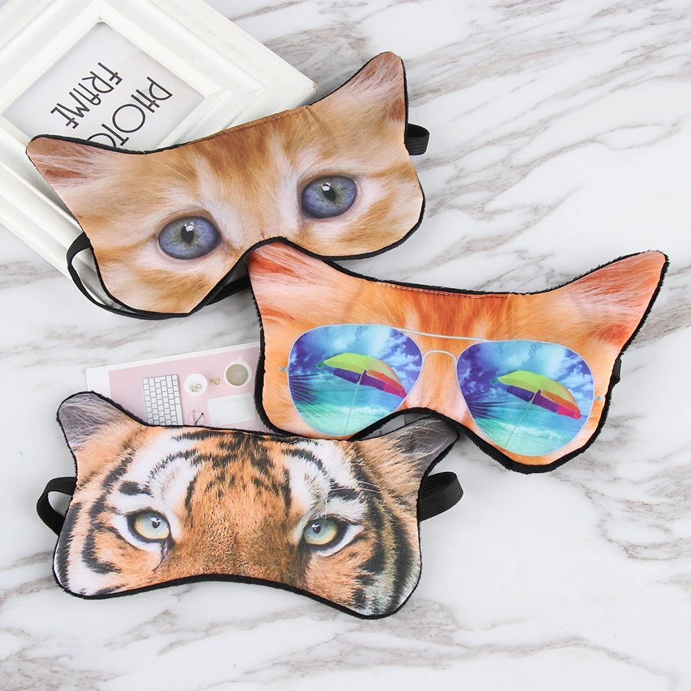 

1Pcs 3D Printing Eye Sleep Masks Sleeping Eye Mask Fashion Animal Eye Care Shade Blindfold Sleep Mask Eyes Cover Sleeping Tools