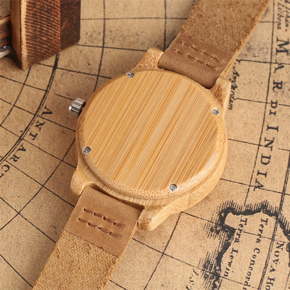 YISUYA Bamboo Watch Women Creative Nature Wood Ladies Watches Gift Simple Genuine Leather Band Wristwatch 2017 New Arrival  (5)