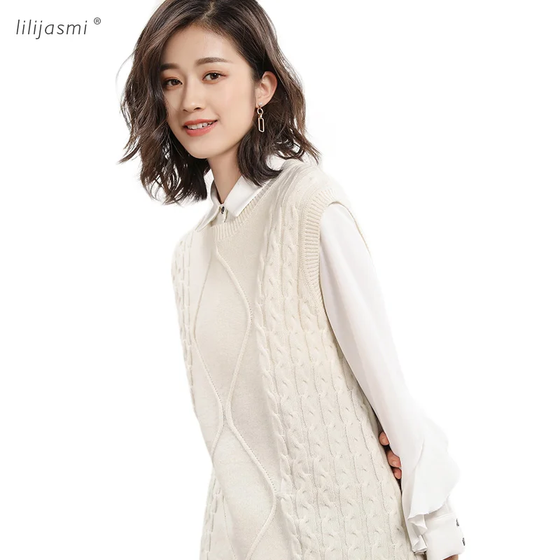womens cable knit sweater vest