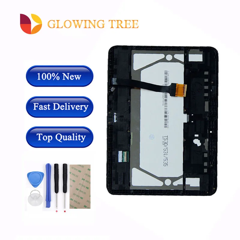 

For Samsung Galaxy Tab 4 10.1 T530 T531 T535 SM-T530 SM-T531 SM-T535 Touch Screen + LCD Display Panel Assembly with Frame